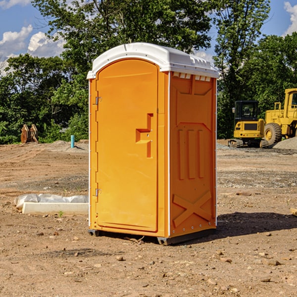 how often are the porta potties cleaned and serviced during a rental period in Carbon Texas